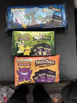 3 Pokemon TCG Trick or Trade 2023 and 2024 Booster Bundle. See Feedback. - Image 1