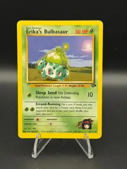 Erika's Bulbasaur 39/132 Uncommon Gym Challenge Pokemon Unlimited Heavily Played - Image 1