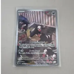 Pokemon Houndour 204/197 SV03 Obsidian Flames Illustration Rare Holo NM - Image 1