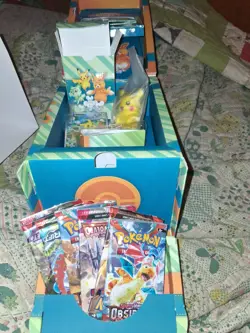 BOX & ALL PACKS OPENED Pokemon TCG: Paldea Adventure Chest - Image 1