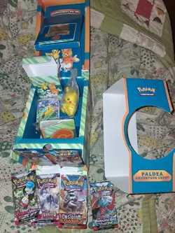 BOX & ALL PACKS OPENED Pokemon TCG: Paldea Adventure Chest - Image 2