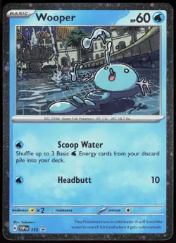 Scarlet & Violet Promo Wooper 155 Holo Promo Pokemon (Cosmos Holo) NM/M - Image 1