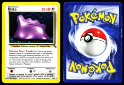 DITTO 3/62 HOLO RARE FOSSIL POKEMON UNLIMITED HOLO HP - Image 3