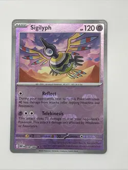 Sigilyph (Master Ball Pattern) 038/086 Uncommon White Flare Pokemon Holo NM - Image 1