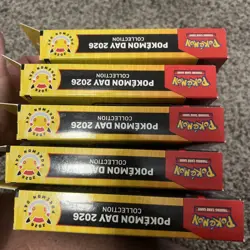 Lot of 5: Pokemon Day 2026 Collection Display 15 Packs Pikachu Promo & Coin - Image 5