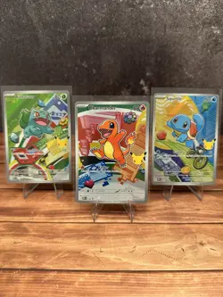 Pokemon First Partner Illustration Collection Series 1 - Kanto (Gen 1) Set NM+ - Image 1