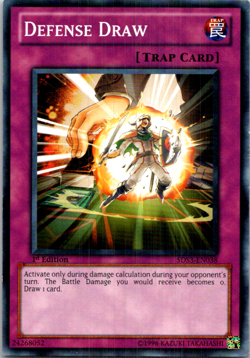 Defense Draw 5DS3-EN038 Yu-Gi-Oh! Light Play 1st Edition - Image 1