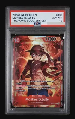 Monkey D Luffy PSA 10 Treasure Boosters Set #006 Promo 2024 One Piece - Image 1