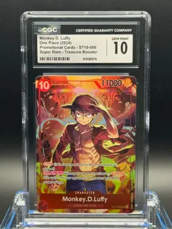 CGC 10 GEM MINT 💎 - Monkey.D.Luffy (Treasure Booster) ST10-006 One Piece Promo - Image 1