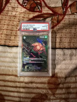 2025 ONE PIECE OP06-118 JAPANESE 2ND ANNIVERSARY SET RORONOA ZORO ENG PSA 10 - Image 1