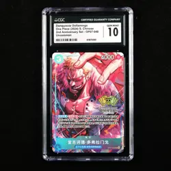 CGC 10 GEM MINT 2024 One Piece 2nd Anni CHN Donquixote Doflamingo OP07-048 UC - Image 1