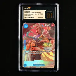 CGC 10 PRISTINE 2024 One Piece 2nd Anni CHN Crocodile OP07-040 UC - Image 2
