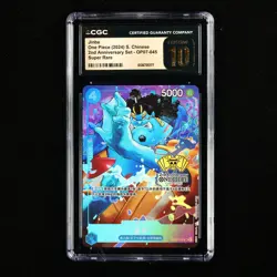 CGC 10 PRISTINE 2024 One Piece 2nd Anni CHN Jinbe OP07-045 SR - Image 2