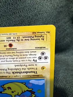 Flying Pikachu Promo #25 Pokemon TCG WOTC Black Star Vintage 2001 Rare Card - Image 4