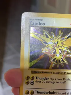 POKEMON ZAPDOS 16/102 SHADOWLESS HOLOFOIL BASE SET HP CARD SEE PICS - Image 3