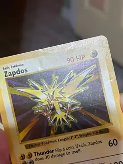 POKEMON ZAPDOS 16/102 SHADOWLESS HOLOFOIL BASE SET HP CARD SEE PICS - Image 4