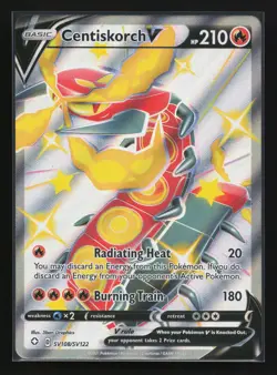 Centiskorch V SV108/SV122 Shiny Holo Rare Shining Fates Pokemon Card - Image 1