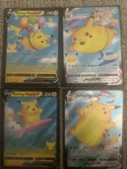 Pikachu V & VMAX Surfing and Flying Celebrations Collection Cards - Image 1