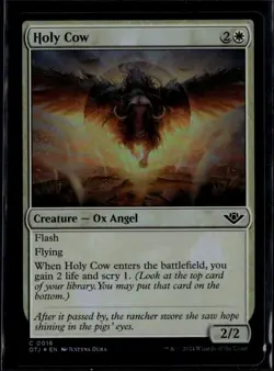 MTG Foil Holy Cow C Outlaws of Thunder Junction 16 NM - Image 1
