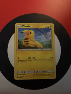 Pokemon Card Pikachu Shining Legends Cracked Ice Holo 28/73 Near Mint - Image 1