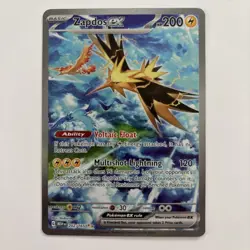 Pokemon Scarlet and Violet 151 202/165 Zapdos Ex Special Illustration NM - Image 1