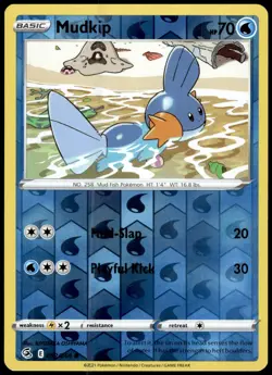 Mudkip 062/264 Fusion Strike Reverse Holo Common NM Pokemon 2021 - Image 1