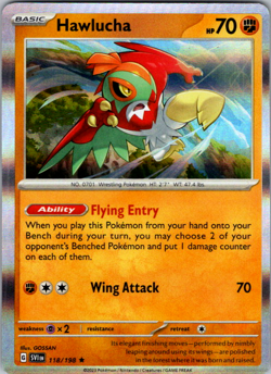 Hawlucha - 118/198 - HOLO RARE - Scarlet and Violet - Pokemon Tcg - NM - Image 1
