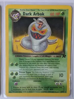 Pokemon Team Rocket Dark Arbok Holo Rare Bundle WOTC Vintage Ekans Trainers - Image 5