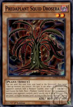 Predaplant Squid Drosera INOV-EN008 Invasion Vengeance Yu-Gi-Oh 1st Edition NM/M - Image 2