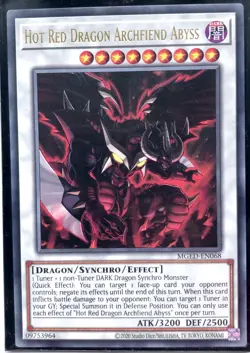 Yu-Gi-Oh! TCG Hot Red Dragon Archfiend Abyss MGED-EN068 Rare Near Mint - Image 1