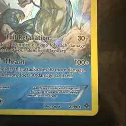 Pokemon Gyarados TCG Full Art Holo Rare Card 21/98 - Image 3