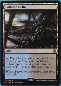 Polluted Delta FOIL Khans of Tarkir NM Land Rare MTG CARD (ID# 514876) ABUGames - Image 1