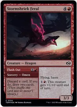 MTG Tarkir Dragonstorm Stormshriek Feral Foil (Common) - Image 2
