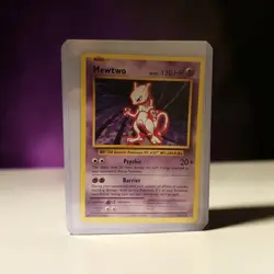 Pokemon Mewtwo 10/130 Base Set 2 Holo WOTC TCG Card 130 HP - Image 1