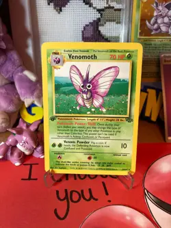 Venomoth 1st edition Jungle 29/64 Pokemon Card Rare LP - Image 1