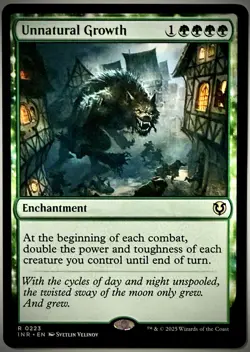 1x Unnatural Growth NM-English Innistrad Remastered MTG Magic Reg - Image 1