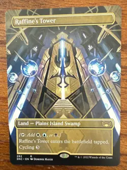 Magic: The Gathering Raffine's Tower Land Rare White Blue Black SNC 2022 #292 - Image 1