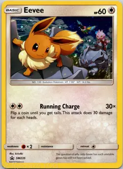 Eevee SM235 Promo SM Black Star Promos Pokemon NM - Image 1