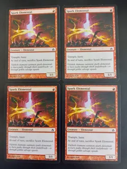 Magic the Gathering MTG Spark Elemental Fifth Dawn Lightly Played x4 - Image 1