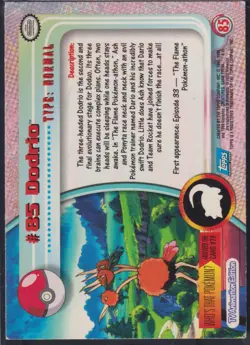 Topps Pokemon Dodrio #85 TV Animation Edition Non-Holo 2000 ENG EX 1.Edition - Image 2