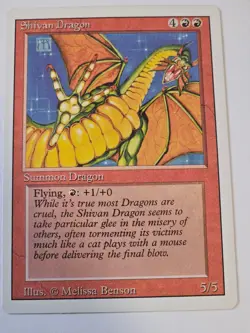 MTG - Shivan Dragon - NM/LP - Revised 1994 - Image 1