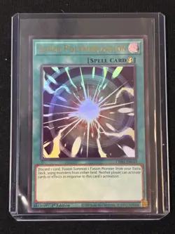 YU-GI-OH! CARD CH01-EN033 SUPER POLYMERIZATION SPELL HOLO ULTRA RARE 1ST EDITION - Image 1