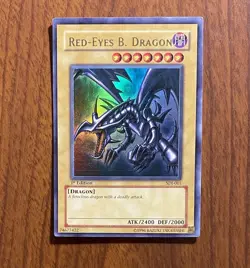Yu-Gi-Oh! Red Eyes Black Dragon Holo SDJ-001 1st Edition MP - Image 1