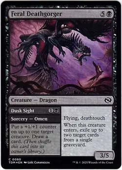 MTG Tarkir Dragonstorm Feral Deathgorger Foil (Common) - Image 2