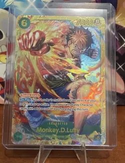MONKEY D LUFFY OP13-118 Carrying On His Will SEC RARE Foil English 6 7000 - Image 1