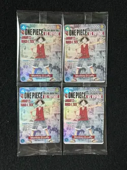 Ultra Rare Bundle – 4× One Piece US Voyage Promo – Monkey D. Luffy – Sealed - Image 1