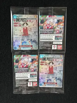 Ultra Rare Bundle – 4× One Piece US Voyage Promo – Monkey D. Luffy – Sealed - Image 2
