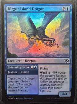 MTG Tarkir Dragonstorm Dirgur Island Dragon Foil (Common) - Image 1