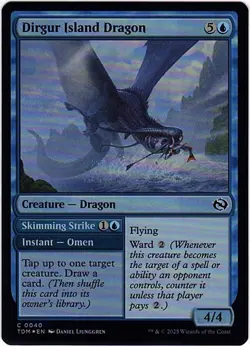 MTG Tarkir Dragonstorm Dirgur Island Dragon Foil (Common) - Image 2