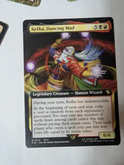 Kefka, Dancing Mad MTG Final Fantasy Commander Hand Painted Extended Altered Art - Image 1